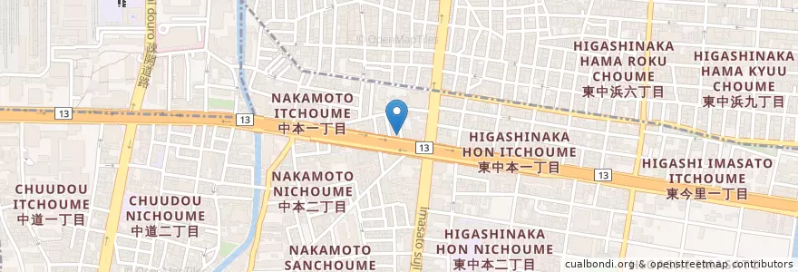 Mapa de ubicacion de 十八番 en Japan, Osaka Prefecture, Osaka, Joto Ward.
