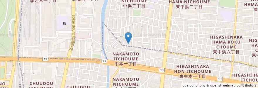 Mapa de ubicacion de なかがわ歯科 en 日本, 大阪府, 大阪市, 城東区.