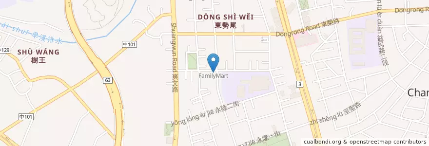 Mapa de ubicacion de A-bao en تایوان, تایچونگ, 大里區.