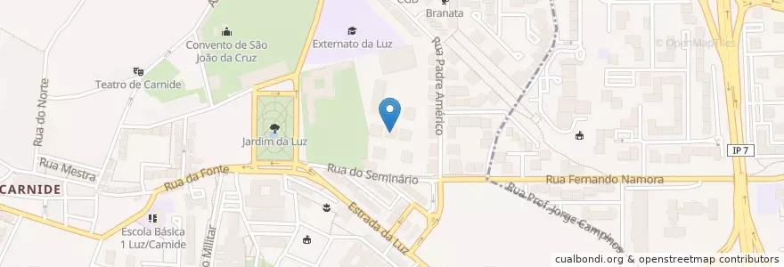 Mapa de ubicacion de Escola Secundária Vergílio Ferreira en Portugal, Área Metropolitana De Lisboa, Lisboa, Grande Lisboa, Lisboa, Carnide.