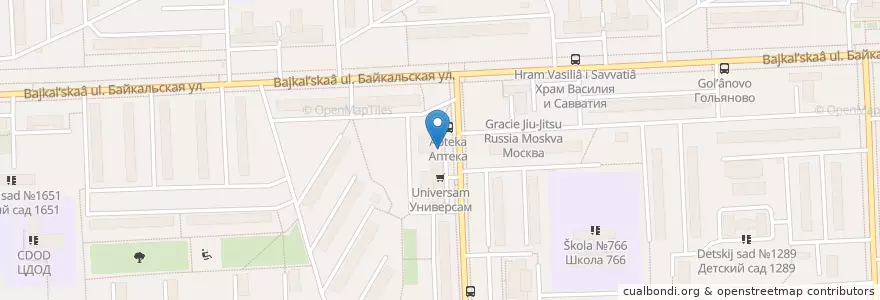 Mapa de ubicacion de Суши Фиш en Russland, Föderationskreis Zentralrussland, Moskau, Östlicher Verwaltungsbezirk, Район Гольяново.