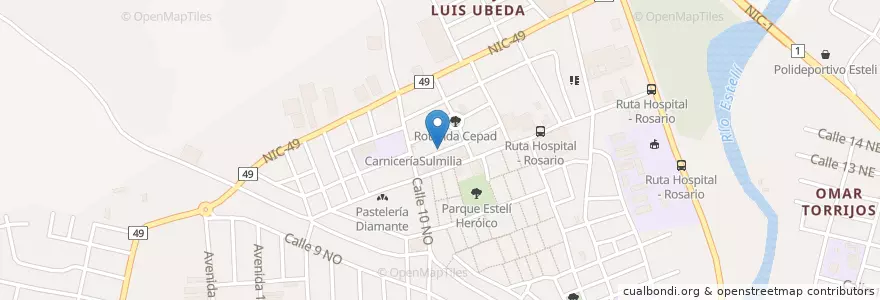 Mapa de ubicacion de Iglesia Bautista en Nicarágua, Estelí, Estelí (Municipio), Estelí.