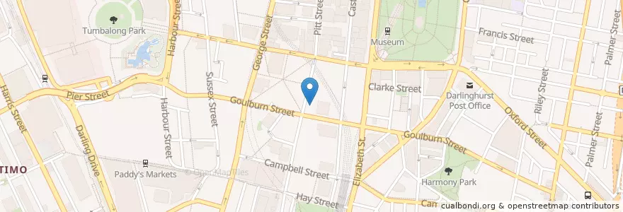 Mapa de ubicacion de Civic Hotel en Australia, New South Wales, Council Of The City Of Sydney, Sydney.