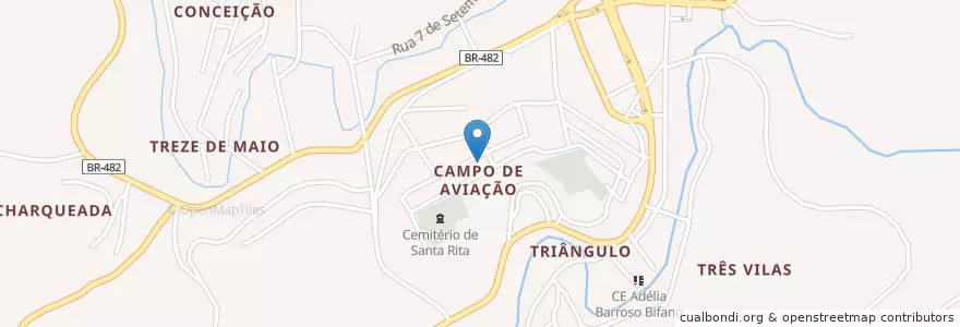 Mapa de ubicacion de CRAS - Alegre en Brasilien, Südosten, Espírito Santo, Região Geográfica Intermediária De Cachoeiro De Itapemirim, Microrregião Caparaó, Alegre.