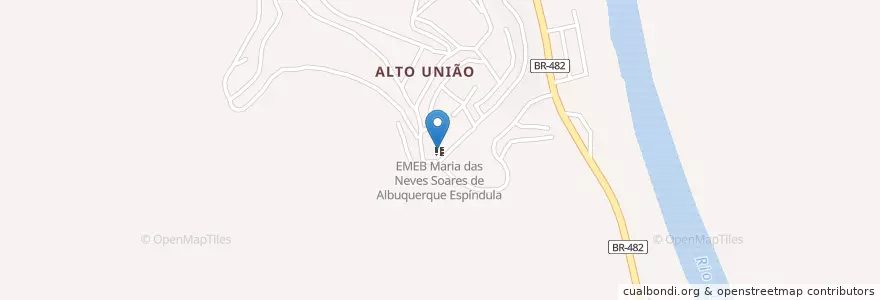 Mapa de ubicacion de CRAS - Alto União en Brésil, Région Sud-Est, Espírito Santo, Região Geográfica Intermediária De Cachoeiro De Itapemirim, Microrregião Cachoeiro De Itapemirim, Cachoeiro De Itapemirim.