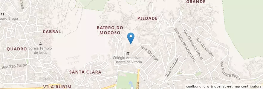 Mapa de ubicacion de CRAS - Região Centro en Brasil, Região Sudeste, Espírito Santo, Região Geográfica Intermediária De Vitória, Vitória, Região Metropolitana Da Grande Vitória, Microrregião Vitória.