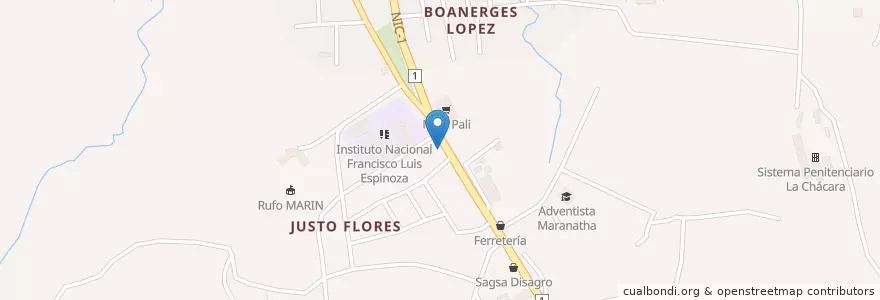 Mapa de ubicacion de Sabor Nicarguense en نیکاراگوئه, Estelí, Estelí (Municipio), Estelí.