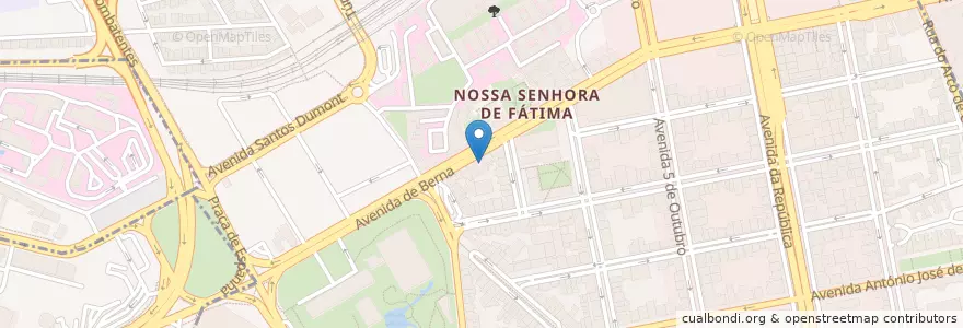 Mapa de ubicacion de Centro Veterinário Berna en البرتغال, Área Metropolitana De Lisboa, Lisboa, Grande Lisboa, لشبونة, Avenidas Novas.