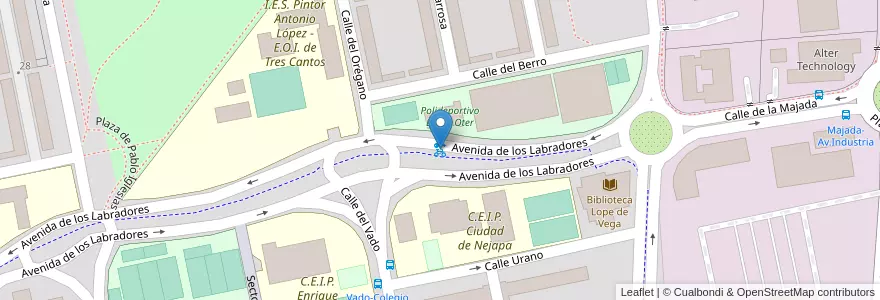 Mapa de ubicacion de 3CBike (Fuera de servicio) en Spain, Community Of Madrid, Community Of Madrid, Área Metropolitana De Madrid Y Corredor Del Henares, Tres Cantos.