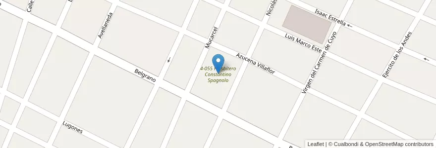 Mapa de ubicacion de 4-055 Presbítero Constantino Spagnolo en Argentine, Chili, Mendoza, Departamento Junín, Distrito Ciudad.
