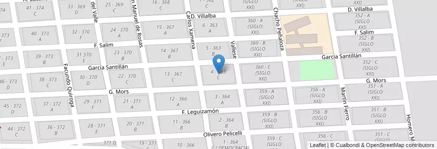 Mapa de ubicacion de 4 - 363 C en Аргентина, Сальта, Capital, Municipio De Salta, Salta.