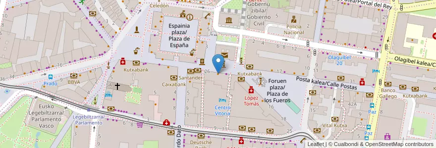 Mapa de ubicacion de 4 azules en Испания, Страна Басков, Алава, Gasteizko Kuadrilla/Cuadrilla De Vitoria, Vitoria-Gasteiz.