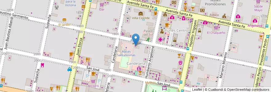 Mapa de ubicacion de 4 Hermanos en 아르헨티나, Santa Fe, Departamento Rosario, Municipio De Funes, Funes.
