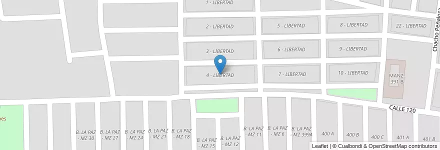 Mapa de ubicacion de 4 - LIBERTAD en الأرجنتين, Salta, Capital, Municipio De Salta, Salta.