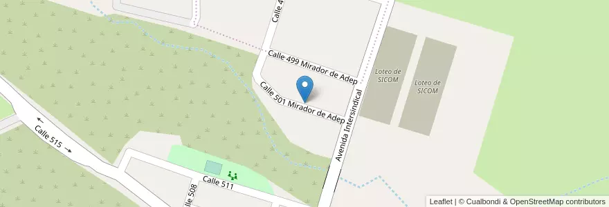 Mapa de ubicacion de 40 Viviendas del Centro de Empleados de Comercio en Argentina, Jujuy, Departamento Doctor Manuel Belgrano, Municipio De San Salvador De Jujuy, Alto Comedero.