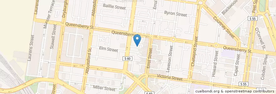 Mapa de ubicacion de Saluministi en Australia, Victoria, City Of Melbourne.