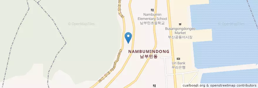 Mapa de ubicacion de 南富民洞 en 大韓民国, 釜山, 西区, 南富民洞.