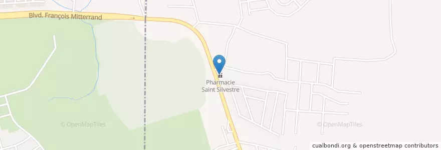 Mapa de ubicacion de Pharmacie Saint Silvestre en コートジボワール, アビジャン, Bingerville.