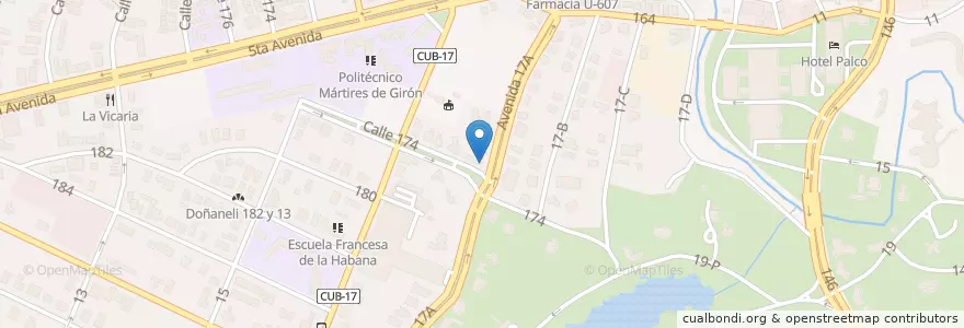 Mapa de ubicacion de Residencia Embajador de Argelia en Cuba, La Habana, Playa.