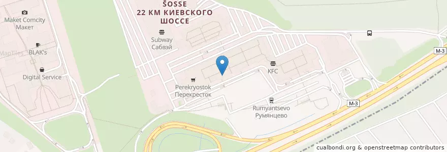 Mapa de ubicacion de ВТБ en Rusland, Centraal Federaal District, Moskou, Новомосковский Административный Округ, Поселение Московский.