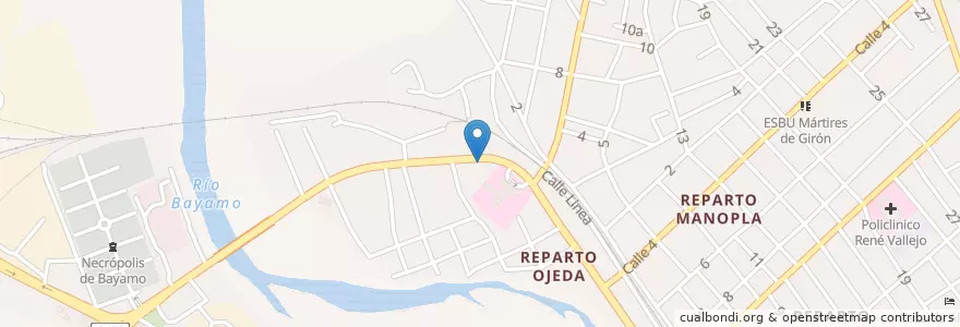 Mapa de ubicacion de BANDEC Infantil en Куба, Гранма, Bayamo, Ciudad De Bayamo.