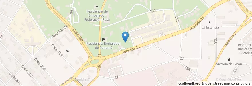 Mapa de ubicacion de Residencia Embajador de Venezuela en Cuba, La Habana, Playa.
