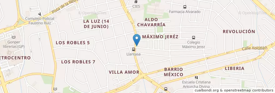 Mapa de ubicacion de Pollos La Radial en ニカラグア, マナグア県, Managua (Municipio).