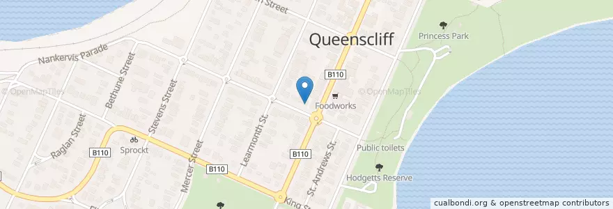 Mapa de ubicacion de Queenscliff dental en Australië, Victoria, Borough Of Queenscliffe.