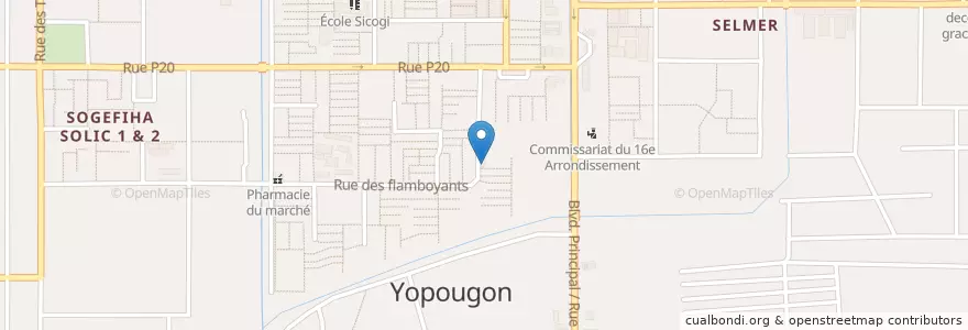 Mapa de ubicacion de Le Big Bang en Côte D’Ivoire, Abidjan, Yopougon.