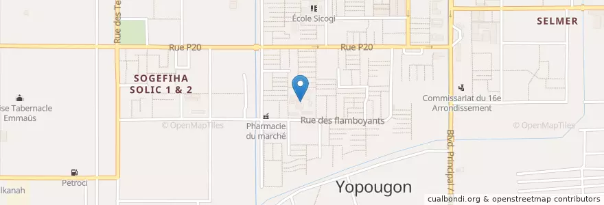 Mapa de ubicacion de École Primaire Sicogi en 科特迪瓦, 阿比让, Yopougon.
