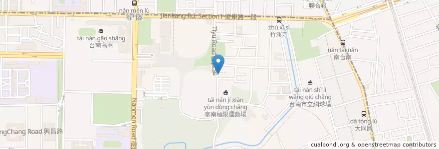 Mapa de ubicacion de 歡喜樓川菜餐廳 en 臺灣, 臺南市, 南區.