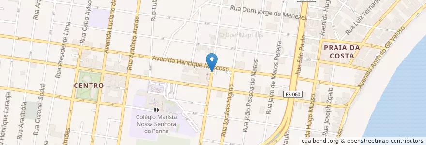 Mapa de ubicacion de Carone Estacionamento Externo en 브라질, 남동지방, 이스피리투산투, Região Geográfica Intermediária De Vitória, Região Metropolitana Da Grande Vitória, 빌라벨랴, Microrregião Vitória.