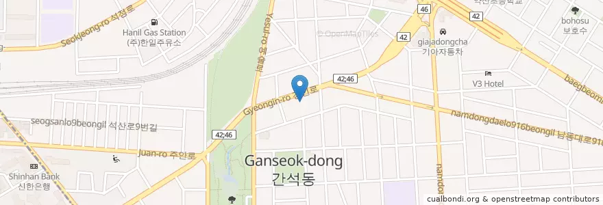 Mapa de ubicacion de 김세중 신경외과 en كوريا الجنوبية, إنتشون, 남동구, 간석동.
