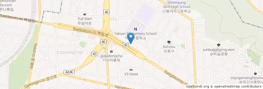 Mapa de ubicacion de 이상권 정형외과 en 韩国/南韓, 仁川廣域市, 南洞區, 간석동.