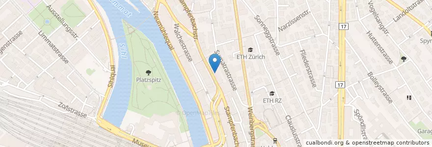 Mapa de ubicacion de Thip & More en Suíça, Zurique, Bezirk Zürich, Zürich.