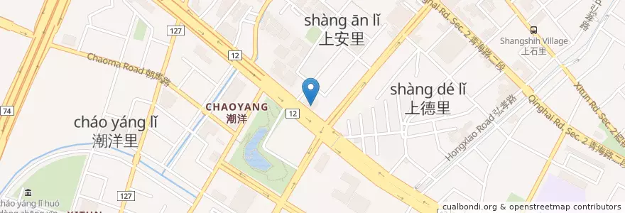 Mapa de ubicacion de 合作金庫商業銀行 en Tayvan, Taichung, 西屯區.