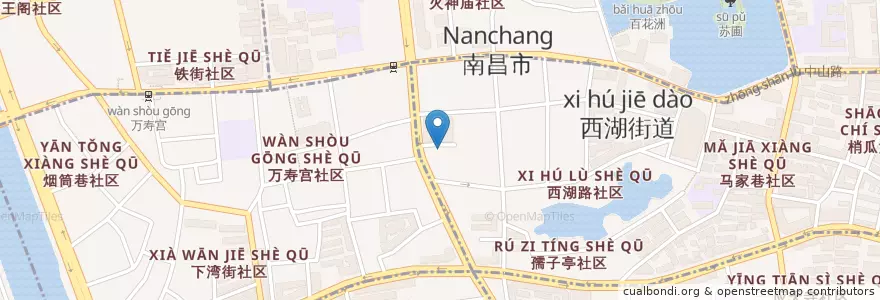 Mapa de ubicacion de 高桥社区居委会 en China, Jiangxi, 南昌市, 西湖街道.