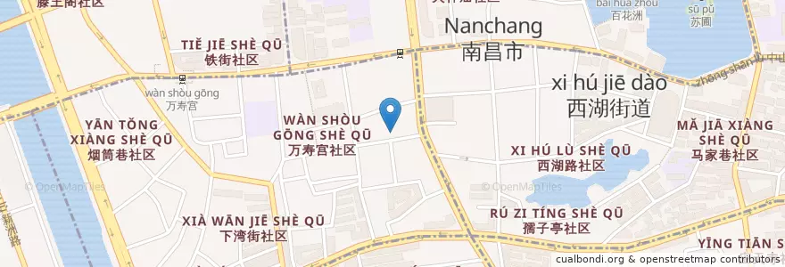 Mapa de ubicacion de 瓦子角社区居委会 en China, Jiangxi, Nanchang, 广润门街道.