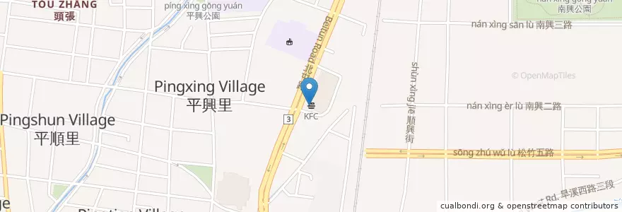 Mapa de ubicacion de KFC en Taiwan, Taichung, Distretto Di Beitun.