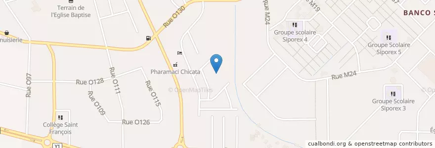 Mapa de ubicacion de Pharmacie Chigata en Costa Do Marfim, Abidjan, Yopougon.