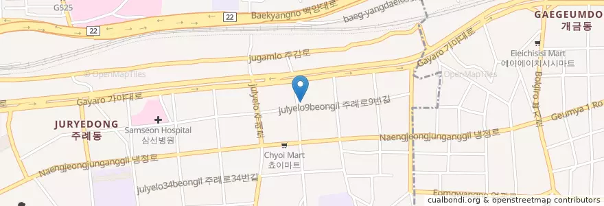 Mapa de ubicacion de McDonald's en Südkorea, Busan, Busanjin-Gu, Jurye-Dong, Gaegeum-Dong.