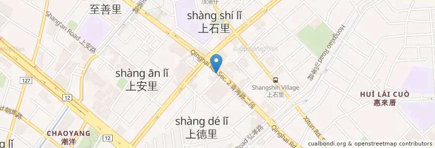 Mapa de ubicacion de 璟德診所 en Taiwan, 臺中市, 西屯區.