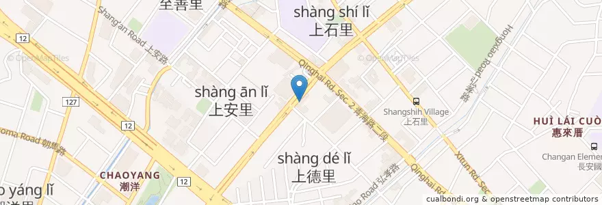 Mapa de ubicacion de 瑭寧牙醫診所 en Tayvan, Taichung, 西屯區.