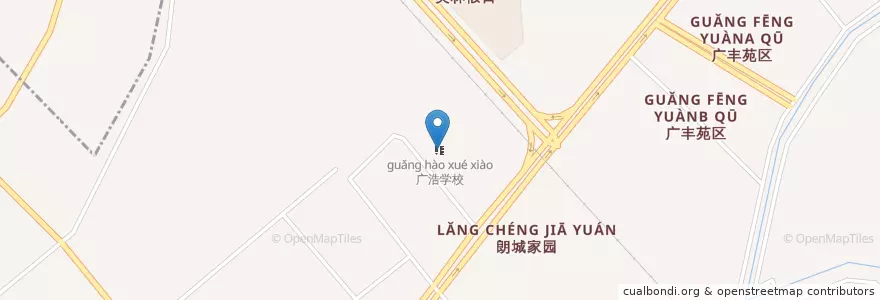 Mapa de ubicacion de 广浩学校 en China, Cantão, 中山市, 西区街道 (Xiqu).