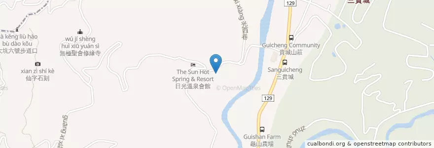 Mapa de ubicacion de 金雞莊庭園餐廳 en Taiwan, Taichung, 北屯區.