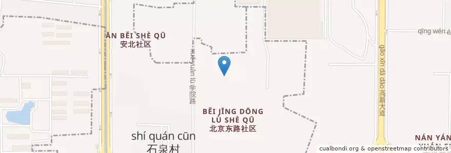 Mapa de ubicacion de 石泉村委会 en Çin, Jiangxi, Nanchang, 青山湖区, 京东镇, 湖坊镇.