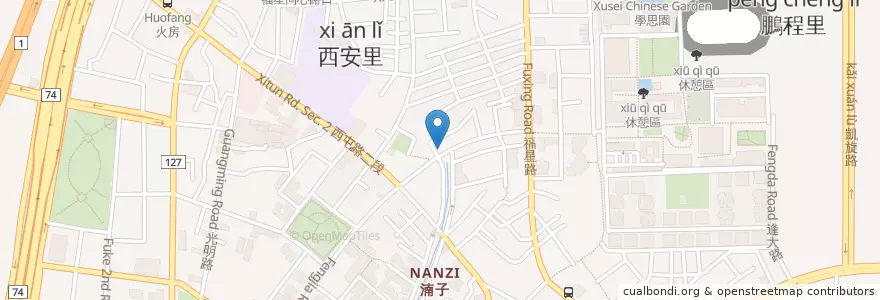 Mapa de ubicacion de 兄弟檔牛排 en تایوان, تایچونگ, 西屯區.