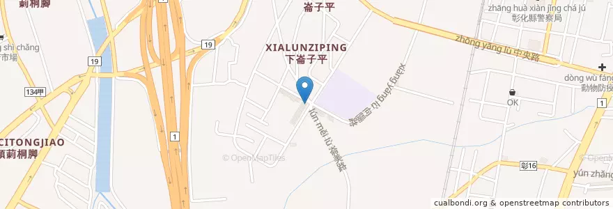 Mapa de ubicacion de 蒔蔬元素 en Taiwan, 臺灣省, Changhua, 彰化市.