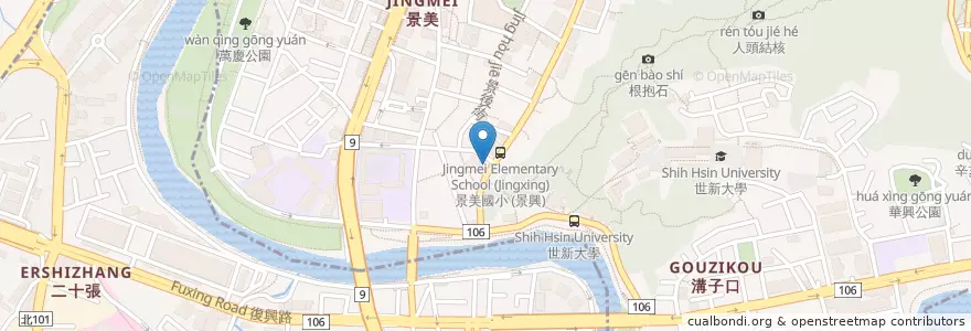 Mapa de ubicacion de Jim's Burgers en 臺灣, 新北市, 文山區.