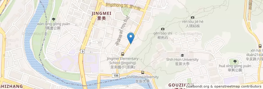 Mapa de ubicacion de 景美南聖堂 en 臺灣, 新北市, 臺北市, 文山區.